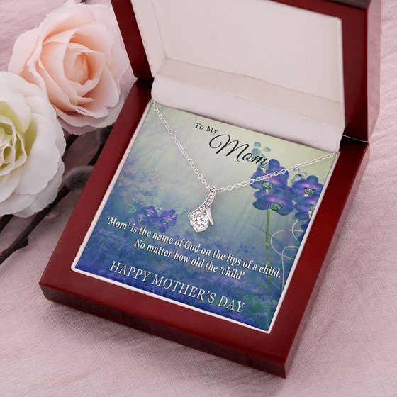 Mother's Day Gift-Lips of a Child-Blue Orchids-ALLURING BEAUTY Necklace