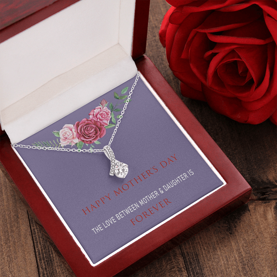 Moms Day Gift From Daughter-Love is Forever Necklace