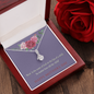 Mother's Day Gift-Lips of a Child-Red Rose-Alluring Beauty Necklace