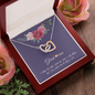 Glam-ma GrandDaughter Necklace Since I was Born -Two Hearts-Purple