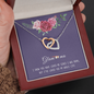 Glam-ma GrandDaughter Necklace Since I was Born -Two Hearts-Purple