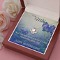 Mother's Day Gift-Lips of a Child-Blue Orchids-Love Knot Necklace
