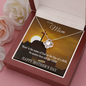 Mother's Day Gift-Lips of a Child Halo Cross-Love Knot Necklace