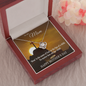 Mother's Day Gift-Lips of a Child Halo Cross-Love Knot Necklace