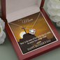 Mother's Day Gift-Lips of a Child Halo Cross-Love Knot Necklace