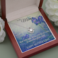 Mother's Day Gift-Lips of a Child-Blue Orchids-Love Knot Necklace